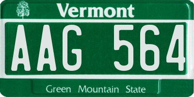 VT license plate AAG564