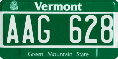 VT license plate AAG628