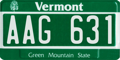 VT license plate AAG631