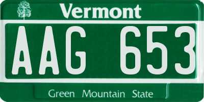 VT license plate AAG653