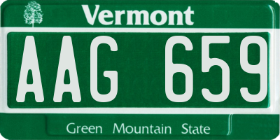 VT license plate AAG659