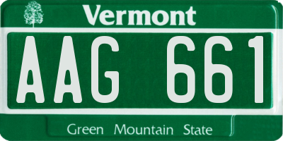 VT license plate AAG661