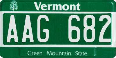 VT license plate AAG682