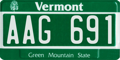 VT license plate AAG691