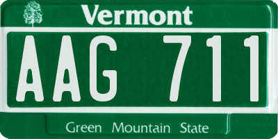 VT license plate AAG711