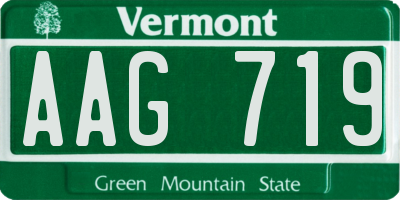 VT license plate AAG719