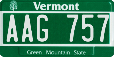 VT license plate AAG757