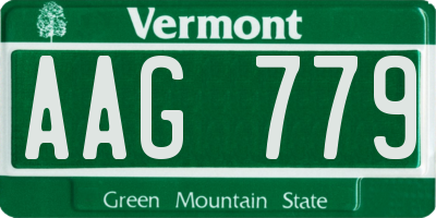 VT license plate AAG779