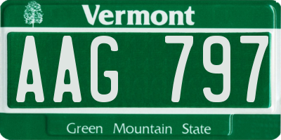 VT license plate AAG797
