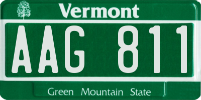 VT license plate AAG811