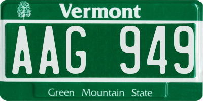 VT license plate AAG949