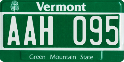 VT license plate AAH095