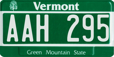 VT license plate AAH295