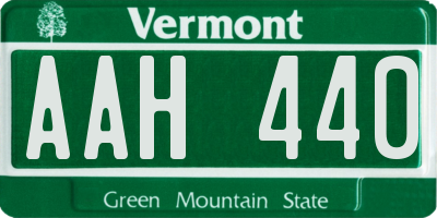 VT license plate AAH440