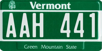 VT license plate AAH441