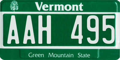 VT license plate AAH495