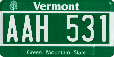 VT license plate AAH531