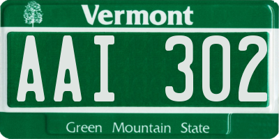 VT license plate AAI302