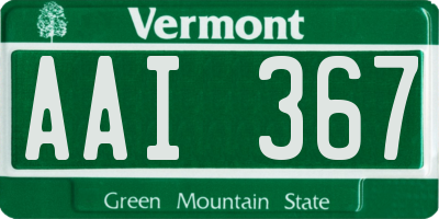 VT license plate AAI367