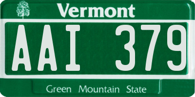 VT license plate AAI379
