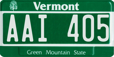 VT license plate AAI405