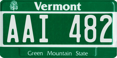 VT license plate AAI482