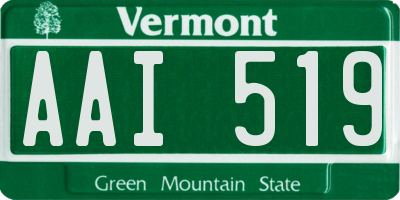 VT license plate AAI519