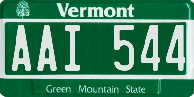 VT license plate AAI544