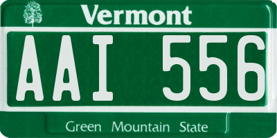 VT license plate AAI556