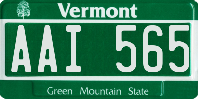 VT license plate AAI565