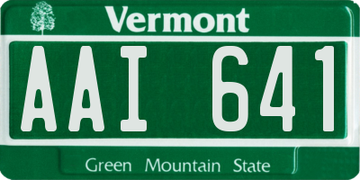 VT license plate AAI641