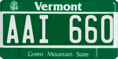 VT license plate AAI660