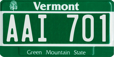 VT license plate AAI701
