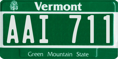 VT license plate AAI711