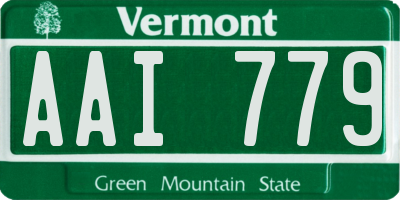 VT license plate AAI779