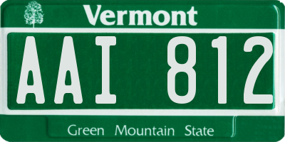 VT license plate AAI812