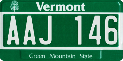 VT license plate AAJ146