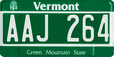 VT license plate AAJ264