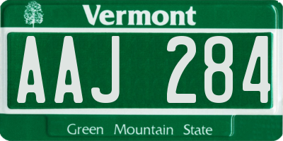 VT license plate AAJ284