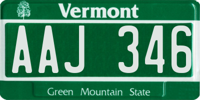 VT license plate AAJ346