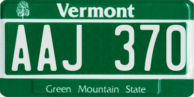 VT license plate AAJ370