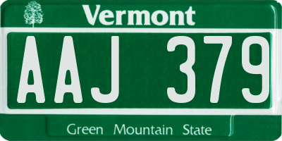 VT license plate AAJ379