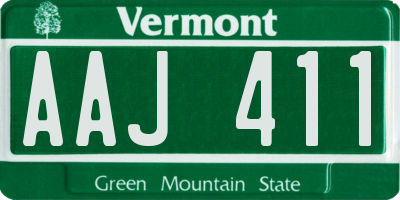 VT license plate AAJ411