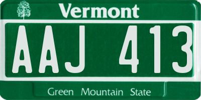 VT license plate AAJ413