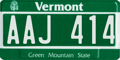 VT license plate AAJ414