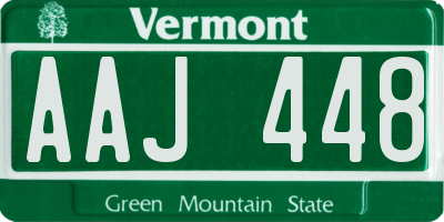 VT license plate AAJ448