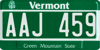 VT license plate AAJ459