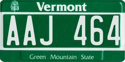 VT license plate AAJ464