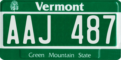 VT license plate AAJ487