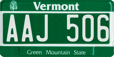 VT license plate AAJ506